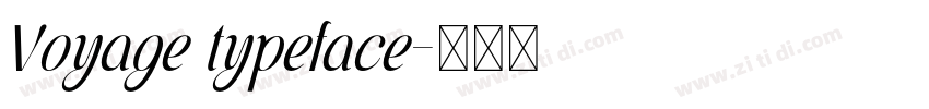 Voyage typeface字体转换